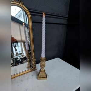 Vintage Gold Gilt Small Pineapple Candle Stick holder 6"